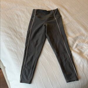 Abercrombie & Fitch Gray Leggings with Sleek White Accents